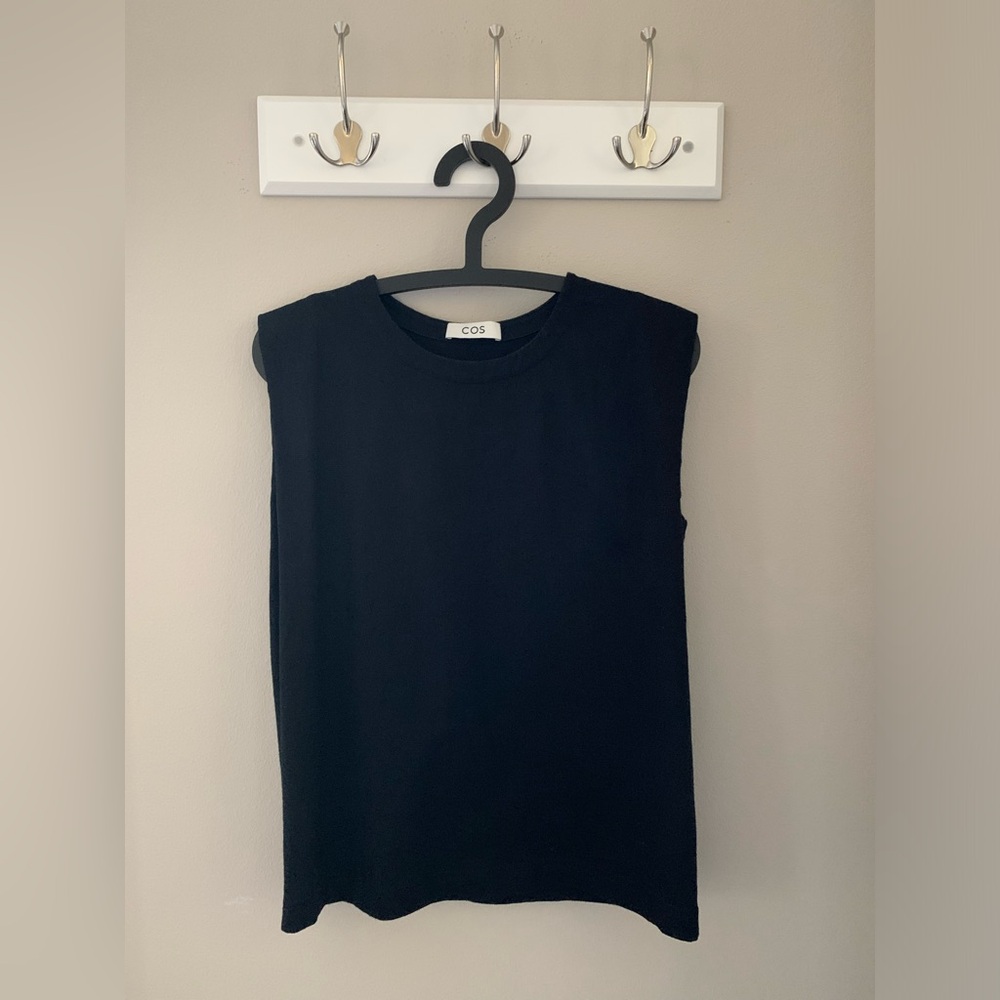 Cos sleeveless cotton top XS